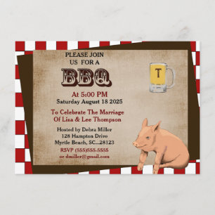 Cartes d'invitation pour barbecue/cook out pour co