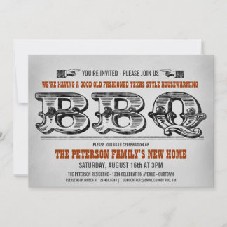 Cartes d'invitation pour barbecue de pendaison de
