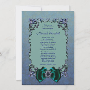 Cartes d'invitation pour Bat Mitzvah violet