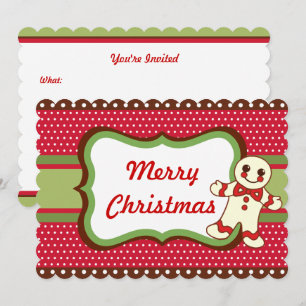 Cartes d'invitation pour biscuits de Noël