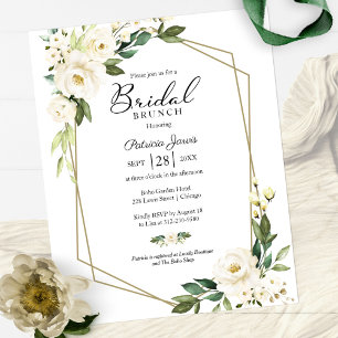 Cartes d'invitation pour brunch de mariage florale