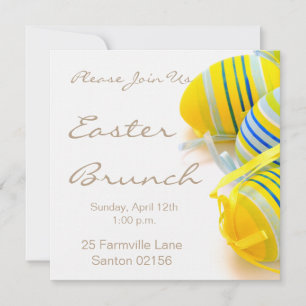 Cartes d'invitation pour brunch de Pâques 5,25" x