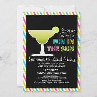 Cartes d'invitation pour cocktail en été