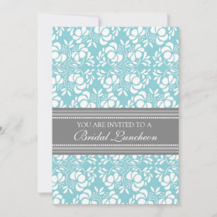 Cartes d'invitation pour déjeuner nuptial Blue Gre