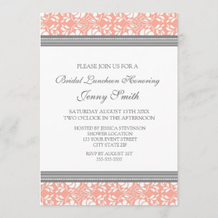 Cartes d'invitation pour déjeuner nuptiale de Cora