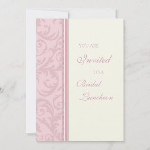 Cartes d'invitation pour déjeuner nuptiale Pink Sw