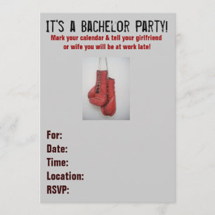Cartes d'invitation pour enterrement de vie de gar