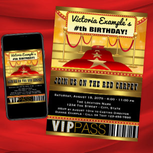 Cartes d'invitation pour fête d'anniversaire à Hol