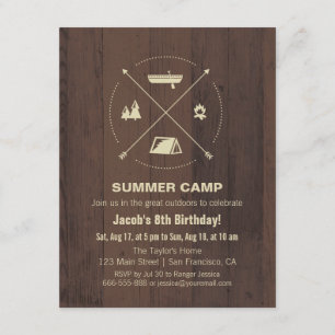 Cartes d'invitation pour fête d'anniversaire au ca