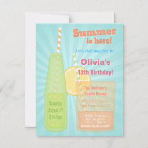 Cartes d'invitation pour fête d'anniversaire avec 