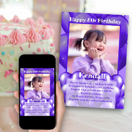 Cartes d'invitation pour fête d'anniversaire avec