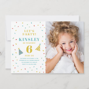 Cartes d'invitation pour fête d'anniversaire avec
