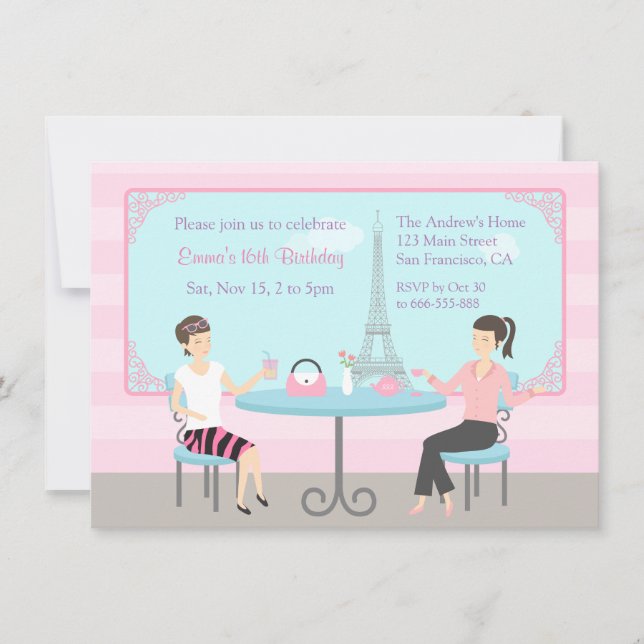 Cartes d'invitation pour fête d'anniversaire Café  (Devant)