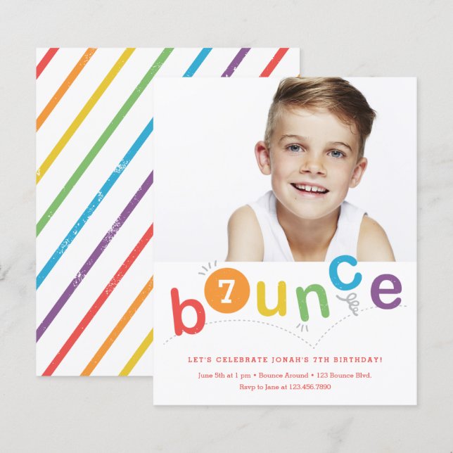 Cartes d'invitation pour fête d'anniversaire de Bu (Devant / Derrière)