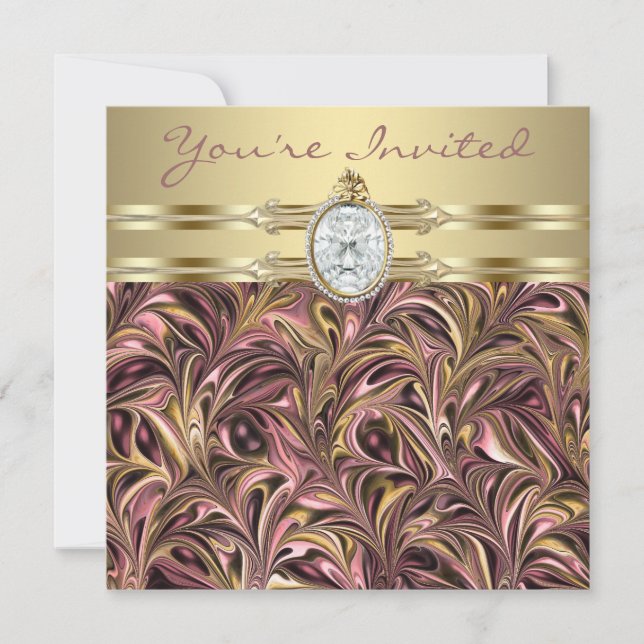 Cartes d'invitation pour fête d'anniversaire de fe (Devant)