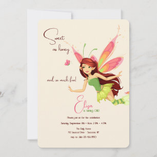 Cartes d'invitation pour fête d'anniversaire de fé