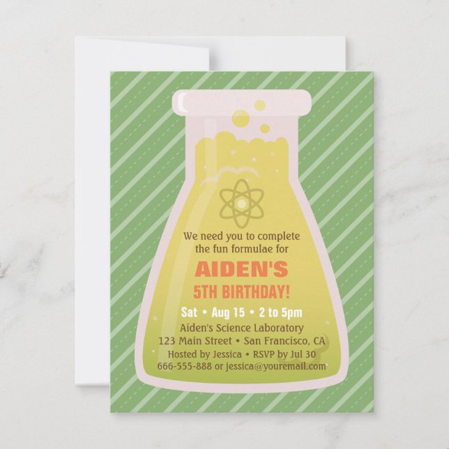 Cartes d'invitation pour fête d'anniversaire de sc (Devant)