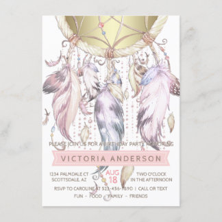 Cartes d'invitation pour fête d'anniversaire Dream