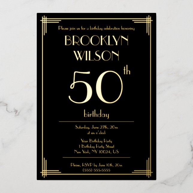Cartes d'invitation pour fête d'anniversaire Great (Recto)