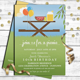 Cartes d'invitation pour fête d'anniversaire pique