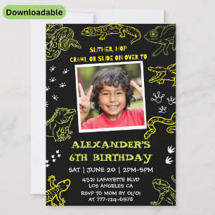 Cartes d'invitation pour fête d'anniversaire serpe