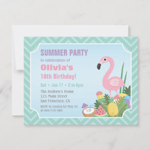 Cartes d'invitation pour fête d'anniversaire thème