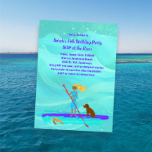 Cartes d'invitation pour fête d'anniversaire tropi