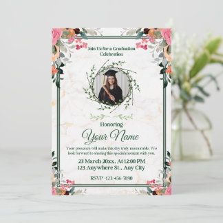 Cartes d'invitation pour fête de fin d'études | Fê