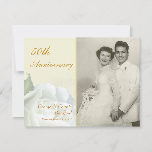 Cartes d'invitation pour fête du 50e anniversaire  (Devant)