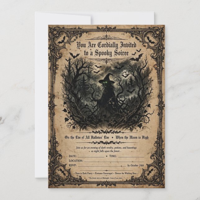 Cartes d'invitation pour Halloween (Devant)