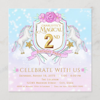 Cartes d'invitation pour la 2ème fête d'anniversai
