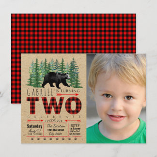 Cartes d'invitation pour la deuxième fête d'annive