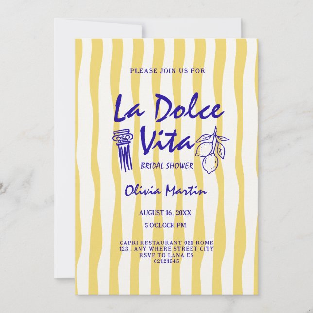 Cartes d'invitation pour la douche de la mariée Do (Devant)