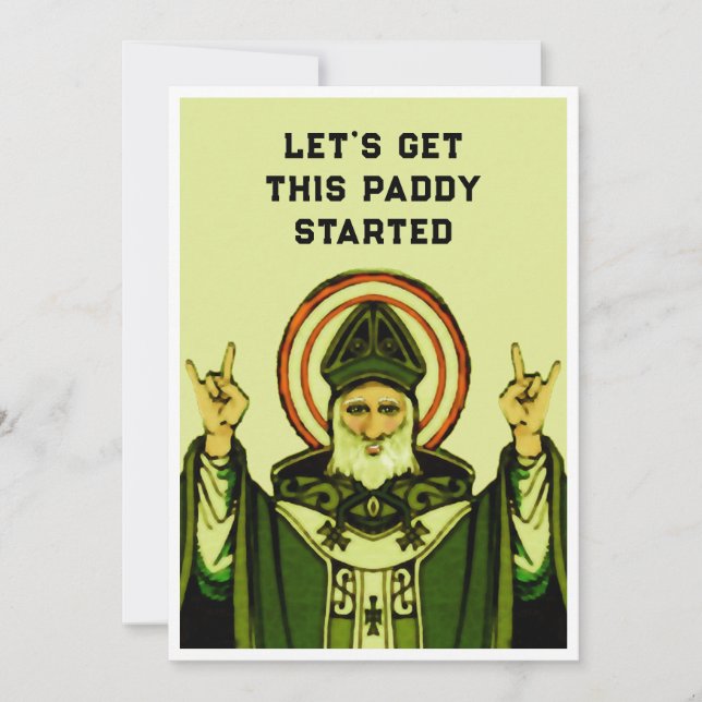 Cartes d'invitation pour la fête de la Saint-Patri (Devant)