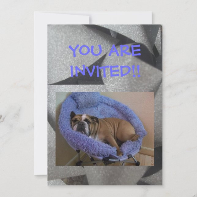 Cartes d'invitation pour la fête de l'English Bull (Devant)