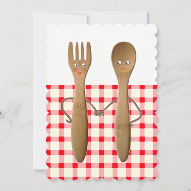 Cartes d'invitation pour la fête de mariage de cou (Devant)