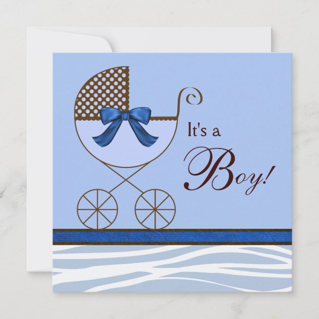 Cartes d'invitation pour la fête de naissance d'un (Devant)