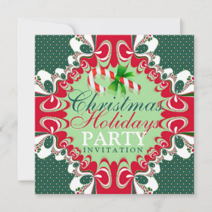 Cartes d'invitation pour la fête de Noël au joli r