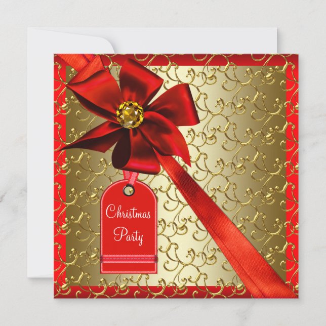 Cartes d'invitation pour la fête de Noël de Red Go (Devant)