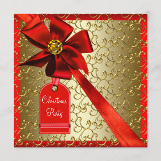Cartes d'invitation pour la fête de Noël de Red Go