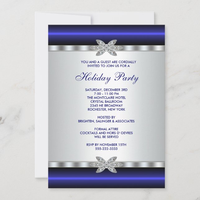 Cartes d'invitation pour la fête de Noël d'entrepr (Devant)