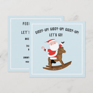 Cartes d'invitation pour la fête de Noël Giddy-up