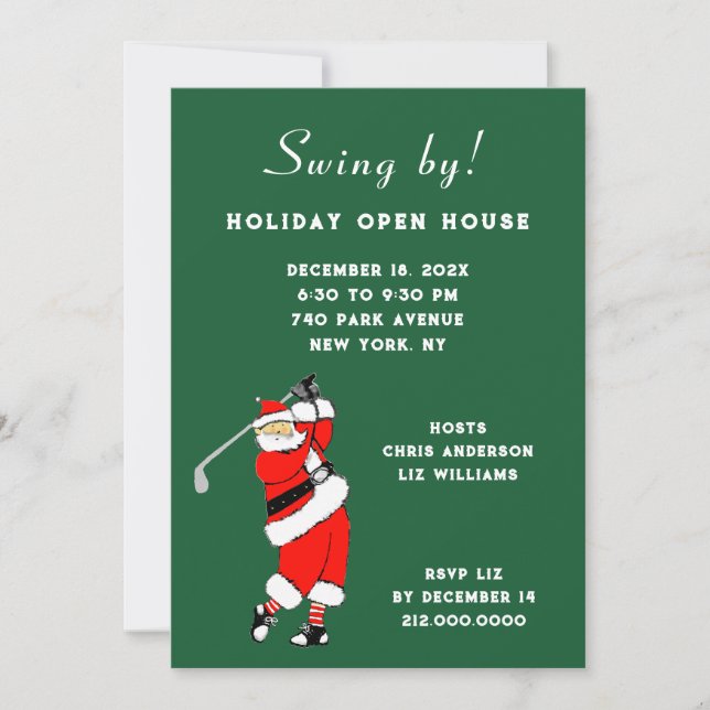 Cartes d'invitation pour la fête de Noël Open Hous (Devant)