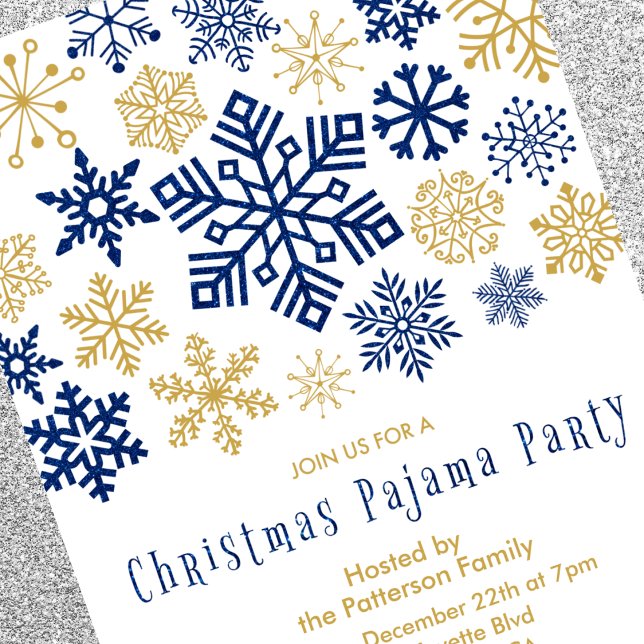 Cartes d'invitation pour la fête de Noël Pyjama d' (Créateur téléchargé)