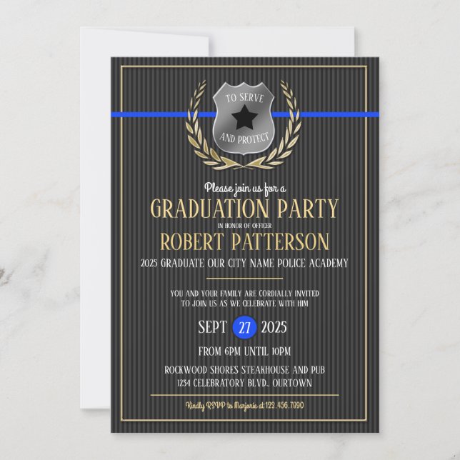 Cartes d'invitation pour la fête de remise des dip (Devant)