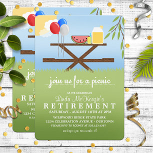 Cartes d'invitation pour la fête de retraite de pi