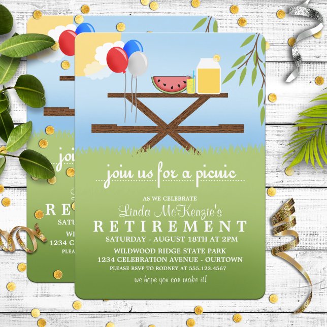 Cartes d'invitation pour la fête de retraite de pi (Créateur téléchargé)