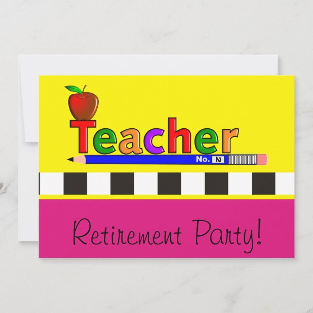 Cartes d'invitation pour la fête de retraite des e (Devant)