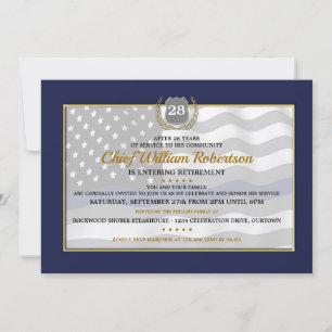 Cartes d'invitation pour la fête de retraite d'un 