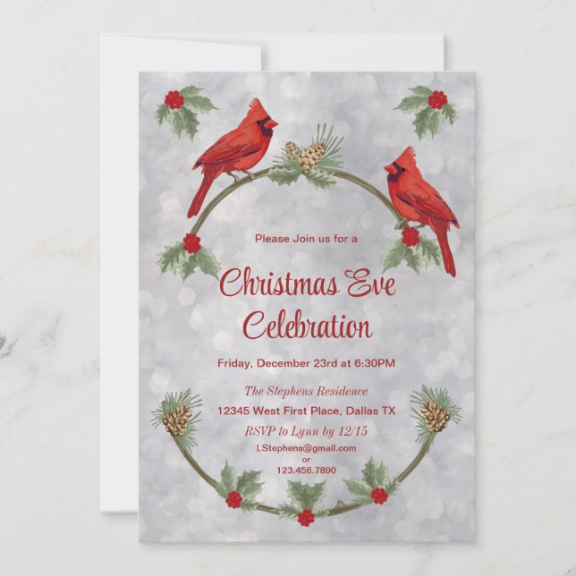 Cartes d'invitation pour la fête des Pinsons des n (Devant)